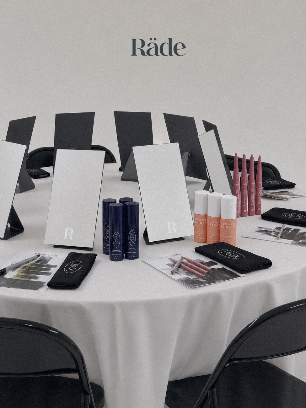 Räde community makeup masterclass table